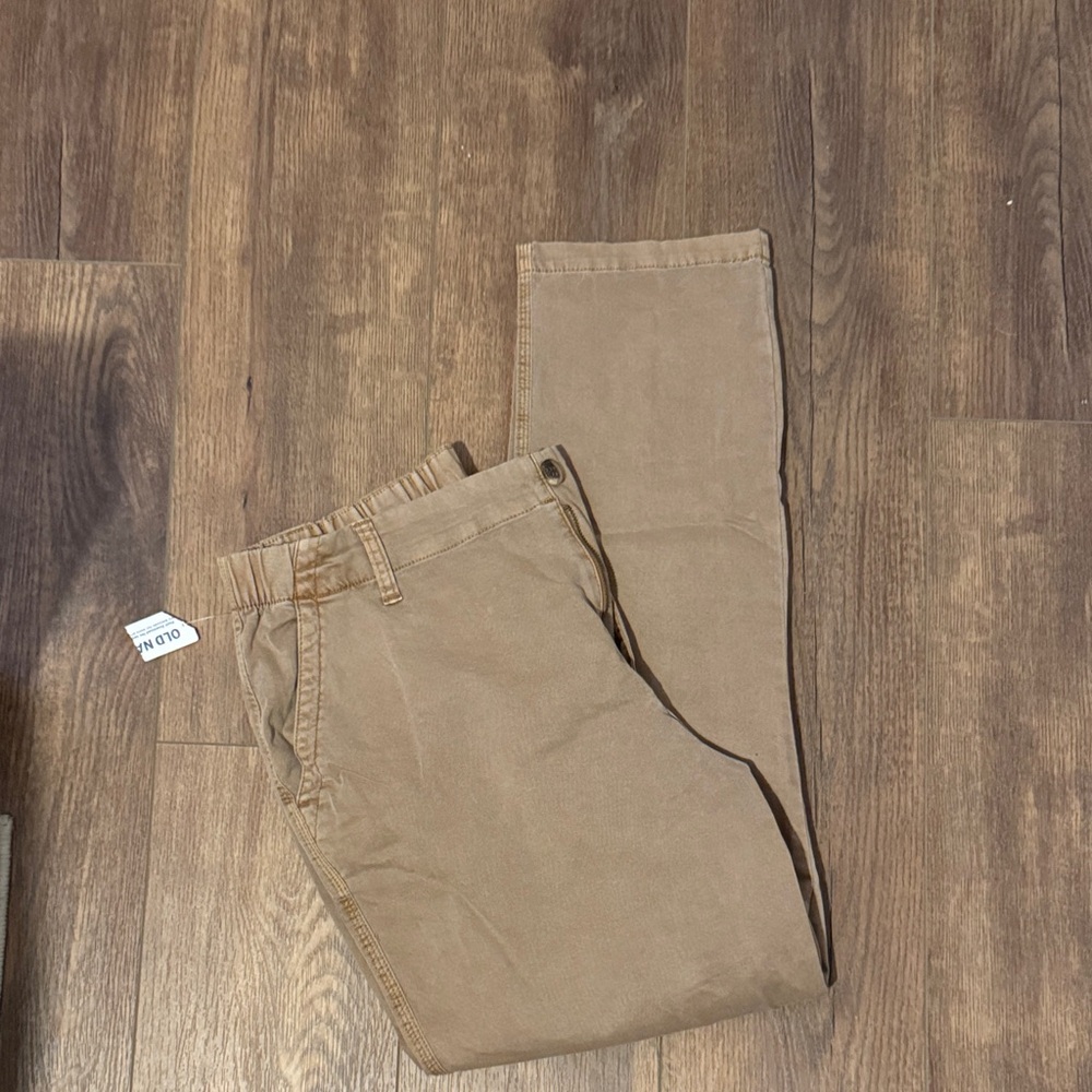 Old Navy Women's Tan Straight-Leg Trousers